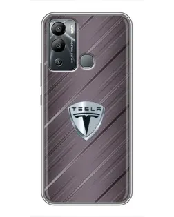Чохол для Infinix Hot 12 Play з картинкою «Металева текстура Tesla»