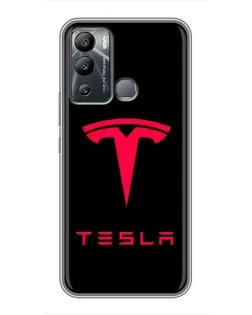 Чохол для Infinix Hot 12 Play з картинкою «Tesla Red Logo»