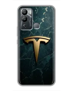 Чохол для Infinix Hot 12 Play з картинкою «Мармурова Tesla Gold»