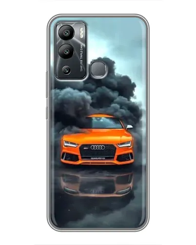 Чохол для Infinix Hot 12 Play з картинкою «Audi у хмарах диму» Чохол для Infinix Hot 12 Play з картинкою «Audi у хмарах диму»