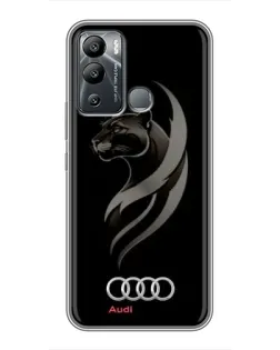 Чохол для Infinix Hot 12 Play з картинкою «Графіка — пантера та Audi»