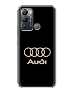 Чохол для Infinix Hot 12 Play з картинкою «Audi — золотий логотип»