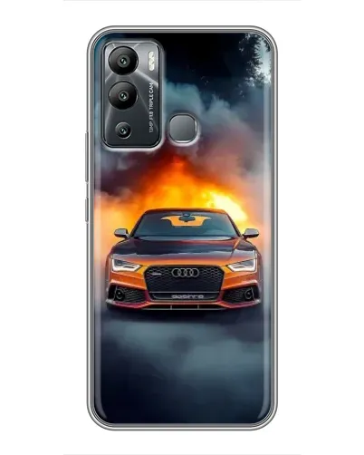 Чохол для Infinix Hot 12 Play з картинкою «Audi у вогняному диму» Чохол для Infinix Hot 12 Play з картинкою «Audi у вогняному диму»