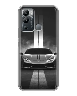 Чохол для Infinix Hot 12 Play з картинкою «Lamborghini симетрія доріг»