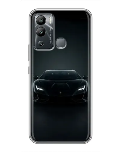 Чохол для Infinix Hot 12 Play з картинкою «Чорний Lamborghini Aventador»