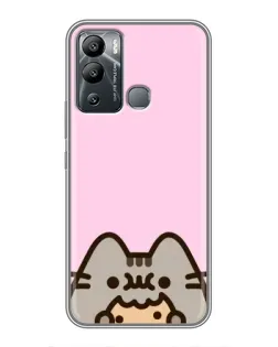 Чехол для Infinix Hot 12 Play с картинкой «Pusheen и печенье» Чехол для Infinix Hot 12 Play с картинкой «Pusheen и печенье»