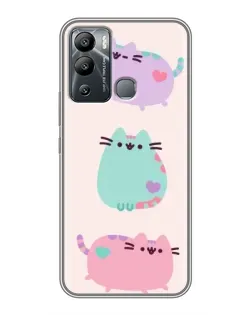 Чехол для Infinix Hot 12 Play с картинкой «Pusheen трио» Чехол для Infinix Hot 12 Play с картинкой «Pusheen трио»