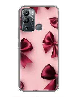 Чохол для Infinix Hot 12 Play з картинкою «Бордовий атлас»