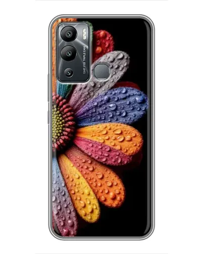 Чехол для Infinix Hot 12 Play с картинкой «Радужный цветок»