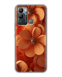 Чехол для Infinix Hot 12 Play с картинкой «Оранжевый макро цветок»