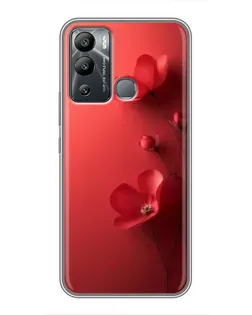 Чехол для Infinix Hot 12 Play с картинкой «Маковые соцветия»