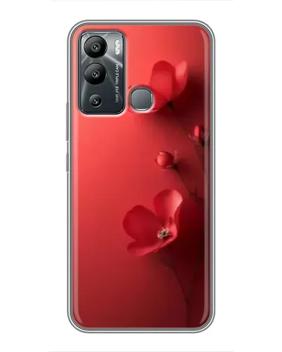 Чехол для Infinix Hot 12 Play с картинкой «Маковые соцветия»