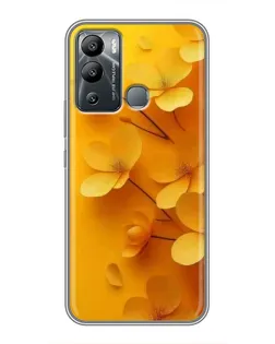 Чехол для Infinix Hot 12 Play с картинкой «Золотые лепестки»