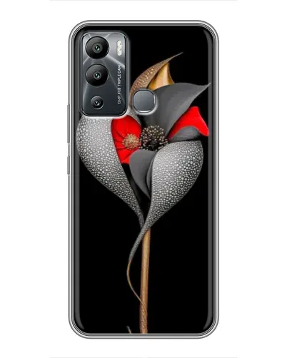 Чехол для Infinix Hot 12 Play с картинкой «Серебряный фантазийный цветок» Чехол для Infinix Hot 12 Play с картинкой «Серебряный фантазийный цветок»