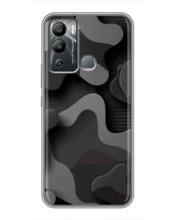 Чохол для Infinix Hot 12 Play з картинкою «Темний абстрактний камуфляж»