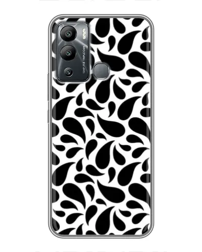 Чехол для Infinix Hot 12 Play с картинкой «Контрастные черные капли»