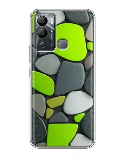 Чехол для Infinix Hot 12 Play с картинкой «Яркая неоновая галька»