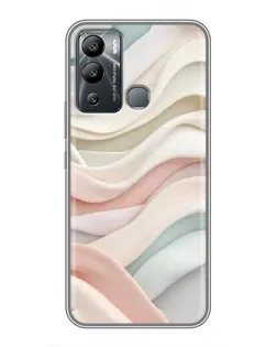 Чехол для Infinix Hot 12 Play с картинкой «Пастельные нежные волны»