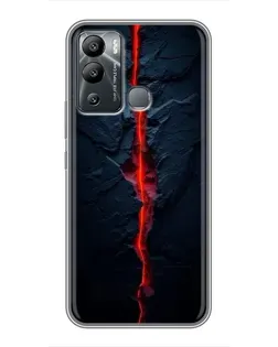 Чехол для Infinix Hot 12 Play с картинкой «Kрасная лавовая трещина»