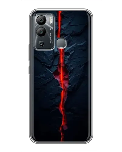 Чехол для Infinix Hot 12 Play с картинкой «Kрасная лавовая трещина»