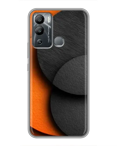 Чехол для Infinix Hot 12 Play с картинкой «Геометрия оранжевых кругов»