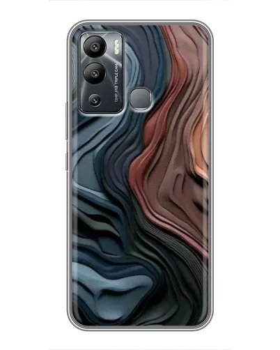 Чехол для Infinix Hot 12 Play с картинкой «Цветные волны каньона»