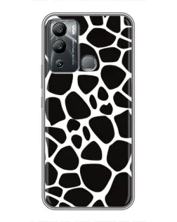 Чехол для Infinix Hot 12 Play с картинкой «Черно-белый жираф»