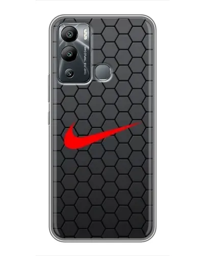 Чехол для Infinix Hot 12i с картинкой «Nike — карбоновая сетка»