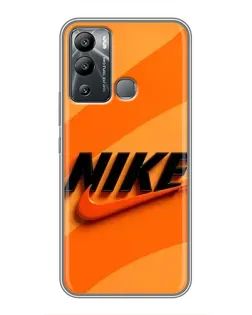 Чехол для Infinix Hot 12i с картинкой «Оранжевый драйв Nike»