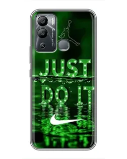 Чехол для Infinix Hot 12i с картинкой «Зеленый неоновый Nike»