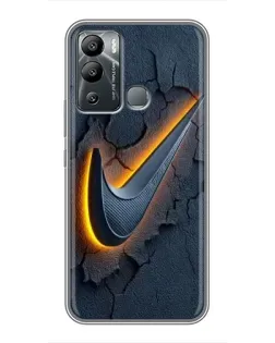 Чехол для Infinix Hot 12i с картинкой «Объемный логотип Найк»