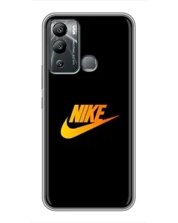 Чехол для Infinix Hot 12i с картинкой «Золотой логотип Nike»