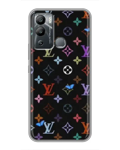 Чехол для Infinix Hot 12i с картинкой «Цветная монограмма LV»