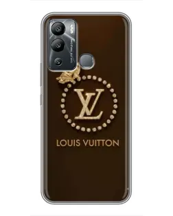 Чехол для Infinix Hot 12i с картинкой «LV — золотая печать»