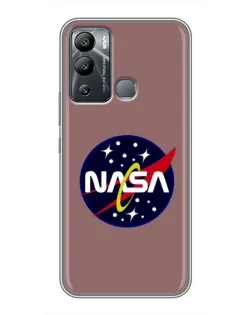 Чехол для Infinix Hot 12i с картинкой «NASA — ретро космос»