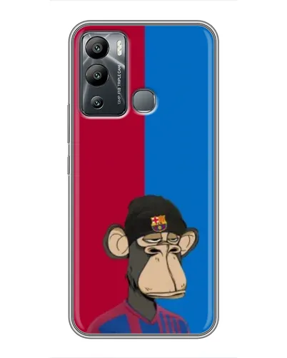 Чехол для Infinix Hot 12i с картинкой «Bored Ape — фанат Барсы» Чехол для Infinix Hot 12i с картинкой «Bored Ape — фанат Барсы»