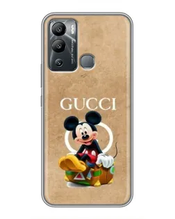 Чехол для Infinix Hot 12i с картинкой «Микки Маус Gucci — крафт»