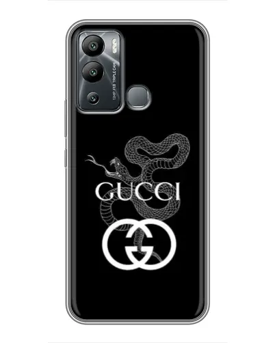 Чехол для Infinix Hot 12i с картинкой «Gucci — серебряная змея» Чехол для Infinix Hot 12i с картинкой «Gucci — серебряная змея»