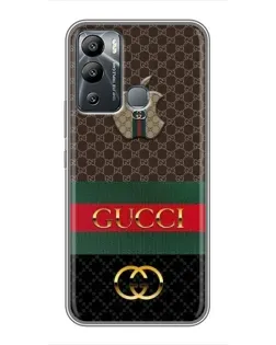 Чехол для Infinix Hot 12i с картинкой «Gucci — брендированный десерт»