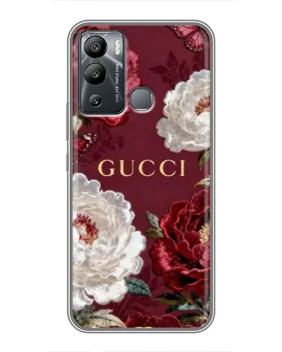 Чехол для Infinix Hot 12i с картинкой «Gucci — бордовые розы» Чехол для Infinix Hot 12i с картинкой «Gucci — бордовые розы»