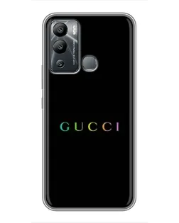 Чехол для Infinix Hot 12i с картинкой «Gucci — неоновый минимализм»