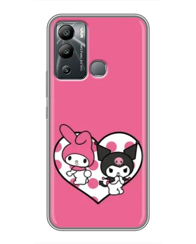 Чехол для Infinix Hot 12i с картинкой «Kuromi и My Melody»