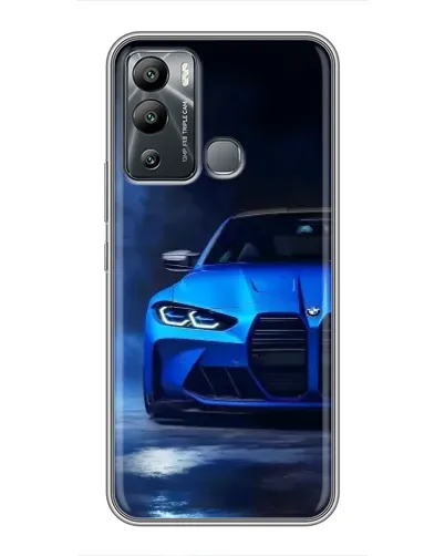 Чехол для Infinix Hot 12i с картинкой «Голубая BMW M4» Чехол для Infinix Hot 12i с картинкой «Голубая BMW M4»