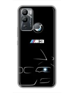 Чехол для Infinix Hot 12i с картинкой «Минималистичный принт BMW M3»