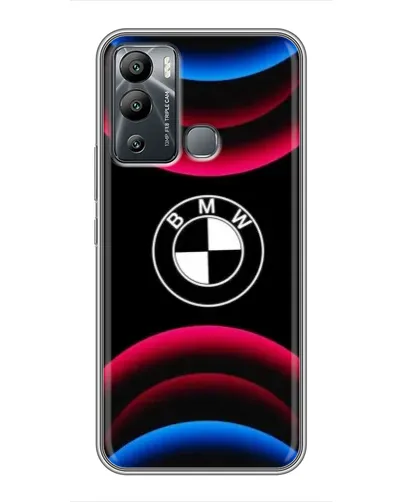 Чехол для Infinix Hot 12i с картинкой «Логотип BMW и неоновые дуги» Чехол для Infinix Hot 12i с картинкой «Логотип BMW и неоновые дуги»
