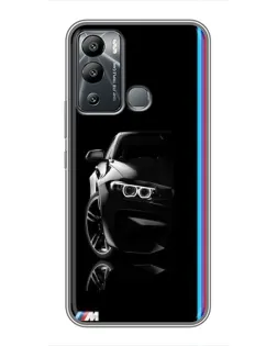 Чехол для Infinix Hot 12i с картинкой «Силуэт BMW в темноте»