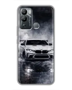 Чехол для Infinix Hot 12i с картинкой «BMW сквозь туман»