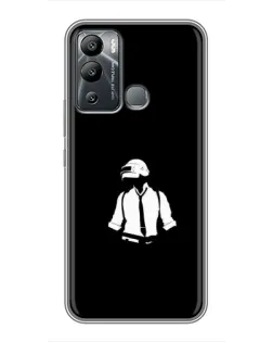 Чехол для Infinix Hot 12i с картинкой «PUBG — белый шлем» Чехол для Infinix Hot 12i с картинкой «PUBG — белый шлем»