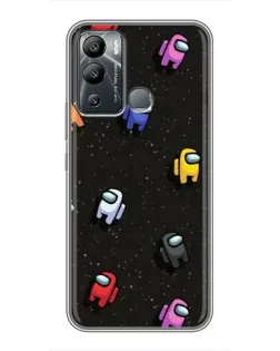 Чехол для Infinix Hot 12i с картинкой «Космический паттерн Among Us»