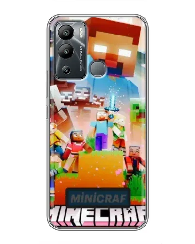 Чехол для Infinix Hot 12i с картинкой «Minecraft герои игры» Чехол для Infinix Hot 12i с картинкой «Minecraft герои игры»